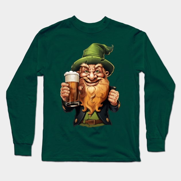 Cheers Leprechaun Long Sleeve T-Shirt by JunkyDotCom